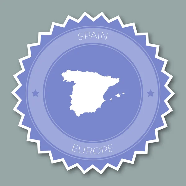 Espanha crachá design plano . —  Vetores de Stock