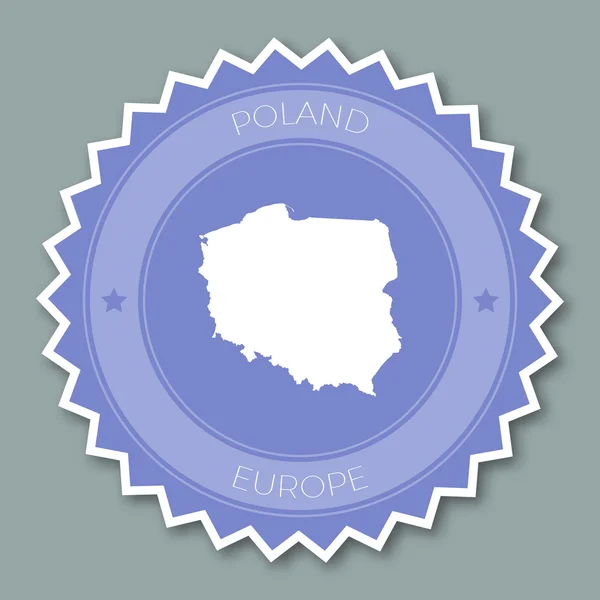 Polen badge platt design. — Stock vektor