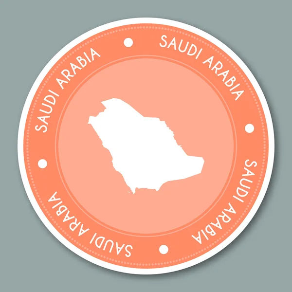 Etiqueta Arabia Saudita diseño pegatina plana . — Archivo Imágenes Vectoriales