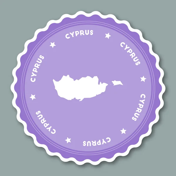 Cyprus sticker plat ontwerp. — Stockvector