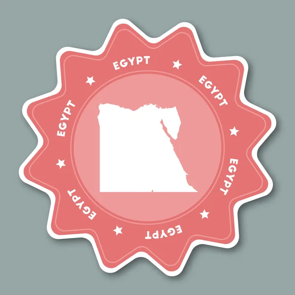 Αίγυπτος χάρτη αυτοκόλλητο σε μοντέρνα χρώματα. — Διανυσματικό Αρχείο