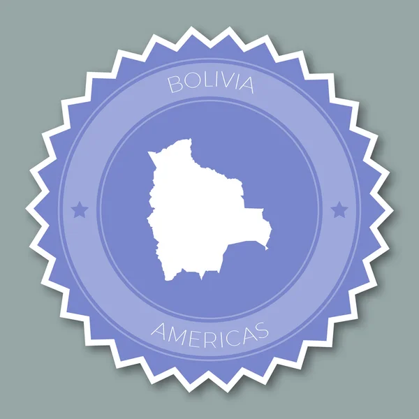 Bolívia jelvény sík kivitel. — Stock Vector