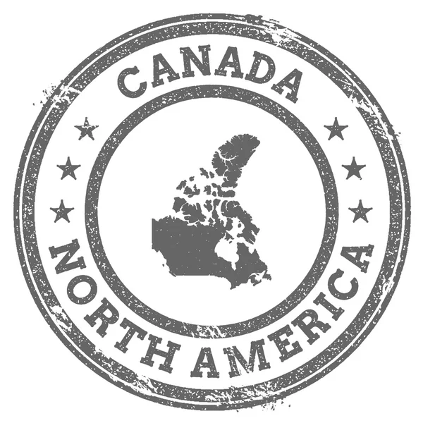 Kanada grunge mapa gumového razítka a text. — Stockový vektor