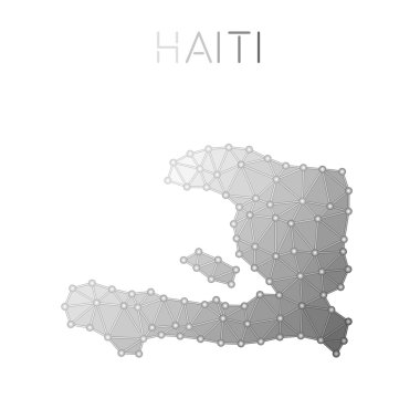 Haiti poligonal vektör harita.