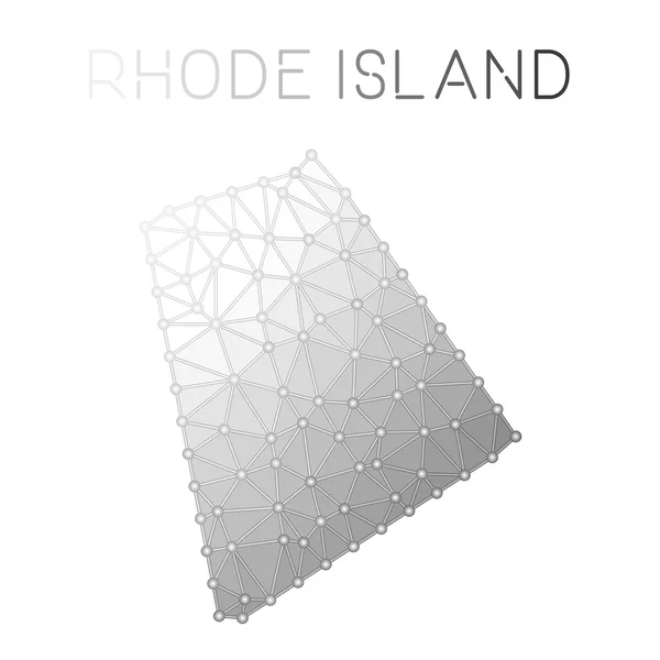 Rhode Island çokgen vektör haritası. — Stok Vektör