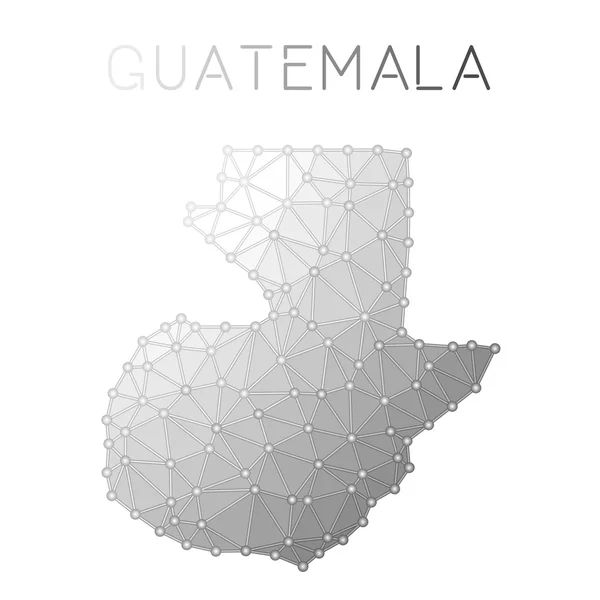 Guatemala poligál vektor Térkép. — Stock Vector