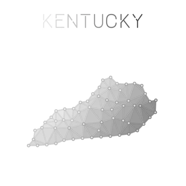 Carte vectorielle polygonale du Kentucky . — Image vectorielle
