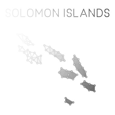Solomon Adaları poligonal vektör harita.