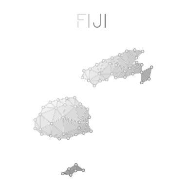 Fiji poligonal vektör harita.