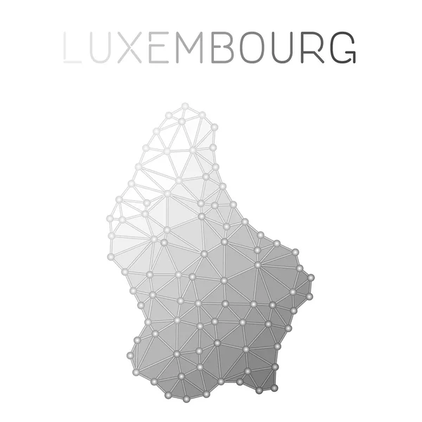Luxemburg veelhoekige vector kaart. — Stockvector
