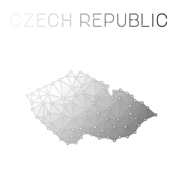 República Checa mapa vetorial poligonal . — Vetor de Stock