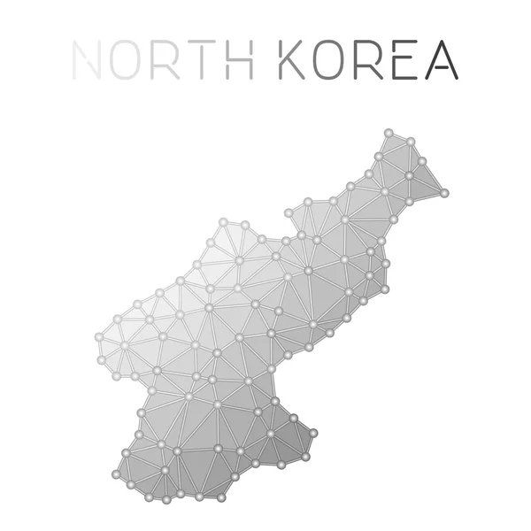 Korea, lidově demokratická % 27s republika z polygonálních Vektorová mapa. — Stockový vektor