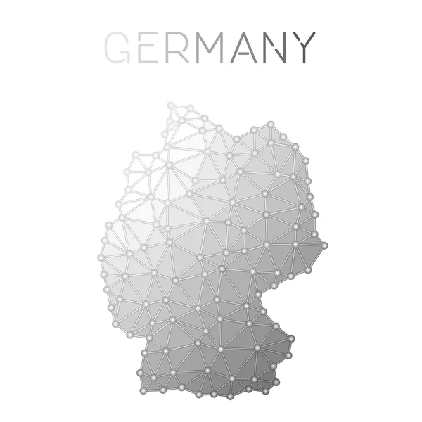 Alemanha mapa vetorial poligonal . — Vetor de Stock