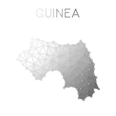 Gine poligonal vektör harita.