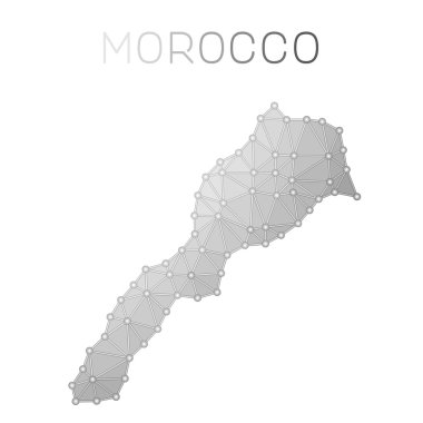 Fas çokgen vektör haritası.