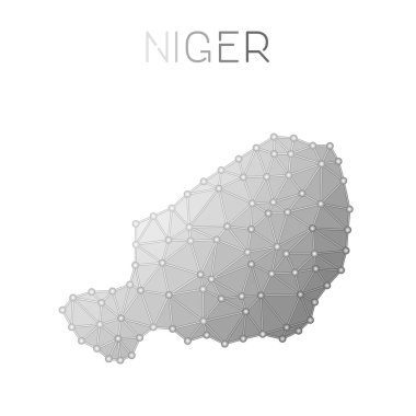 Nijer çokgen vektör haritası.