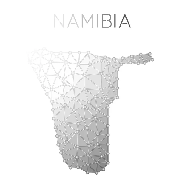 Namibya poligonal vektör harita. — Stok Vektör