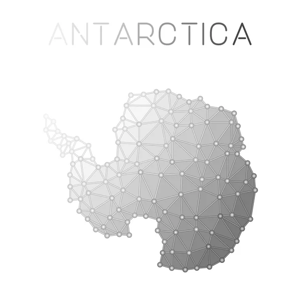 南极洲多边形矢量地图. — 图库矢量图片