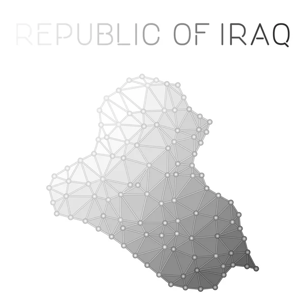 Irakische polygonale Vektorkarte. — Stockvektor