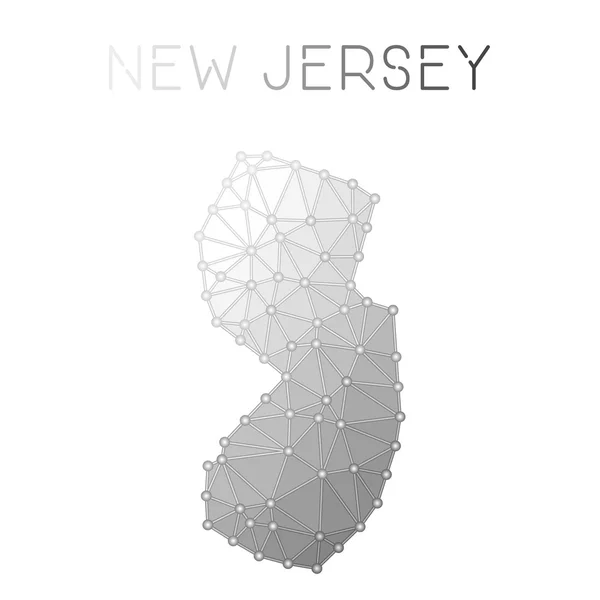 Нью-Джерсі полігональних векторні карти. — стоковий вектор