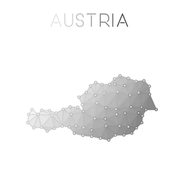 Многоугольная векторная карта Австрии . — стоковый вектор