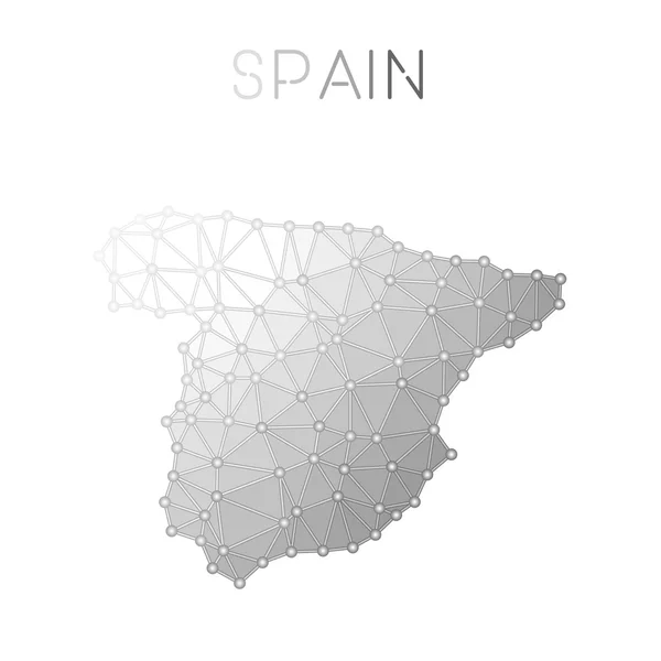 Многоугольная векторная карта Испании . — стоковый вектор