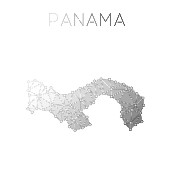 Mapa vectorial poligonal de Panamá . — Vector de stock
