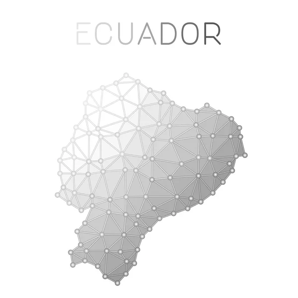 Ecuador Polygonal vektor karta. — Stock vektor