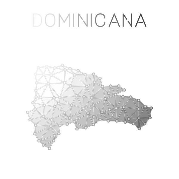 República Dominicana mapa vectorial poligonal . — Archivo Imágenes Vectoriales