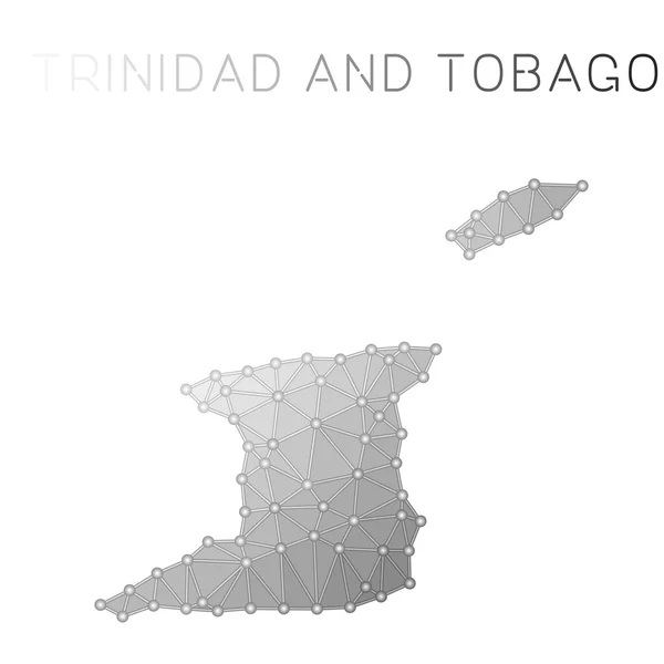 Polygonální Vektorová mapa Trinidad a Tobago. — Stockový vektor