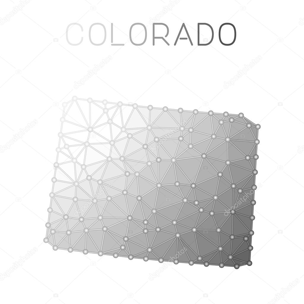Colorado polygonal vector map.