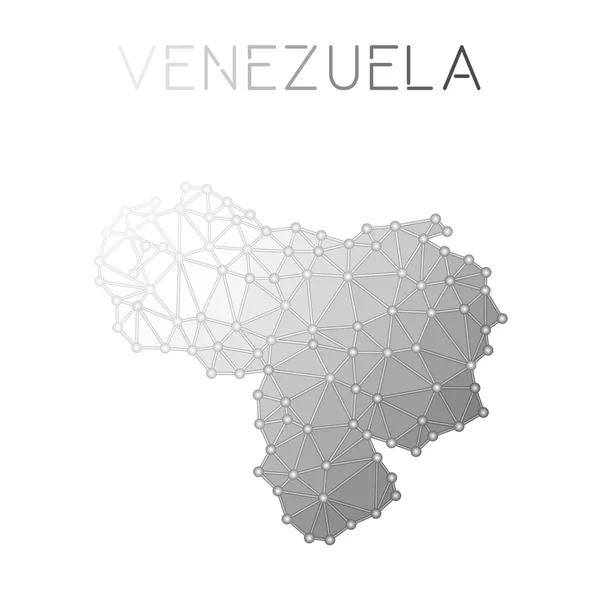 委内瑞拉，玻利瓦尔共和国多边形向量图. — 图库矢量图片