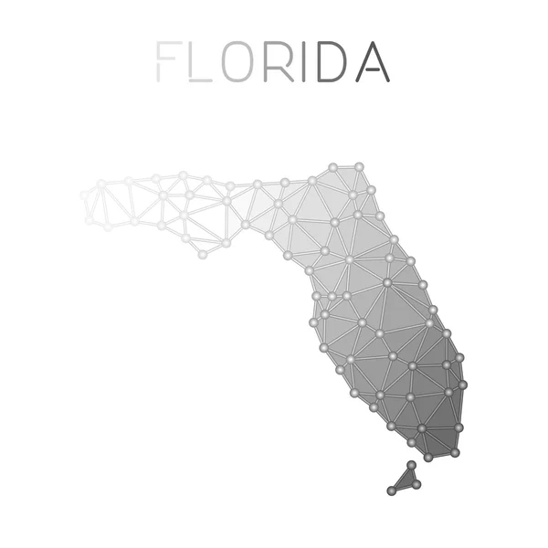 Florida Polygonal vektor karta. — Stock vektor