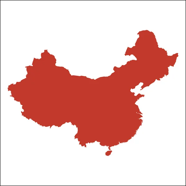 China high resolution map with national flag. — Stock Vector