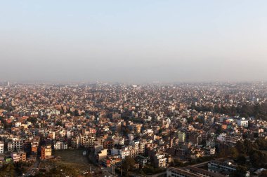 Katmandu şehri Nepal Hava Görünümü 'nün üst Panorama' da metin için alanı vardır