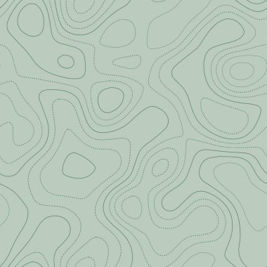 Soyut topoğrafya Yeşil tonlarda Actual topographic map dikişsiz tasarım antika kaplanabilir