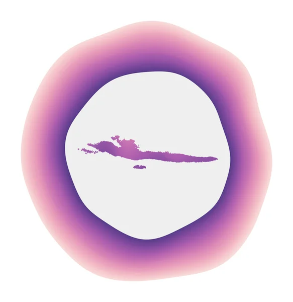 Icono de las islas Dálmatas de Hvar Logo de degradado colorido de la isla Rojo púrpura Hvar Dálmata — Vector de stock