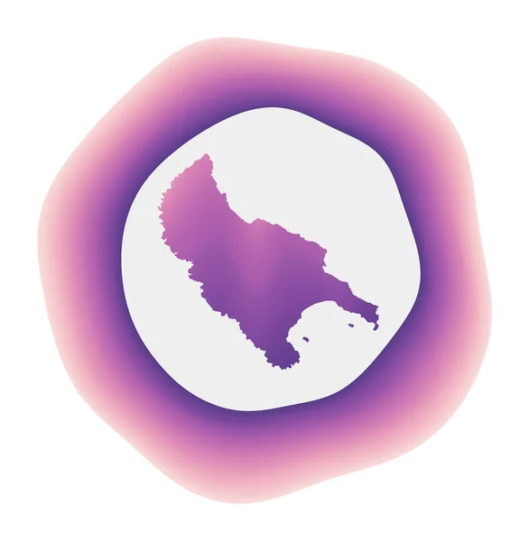 Icono de la isla de Zakynthos Colorido logotipo degradado de la isla Rojo púrpura Isla de Zakynthos redondeada — Vector de stock
