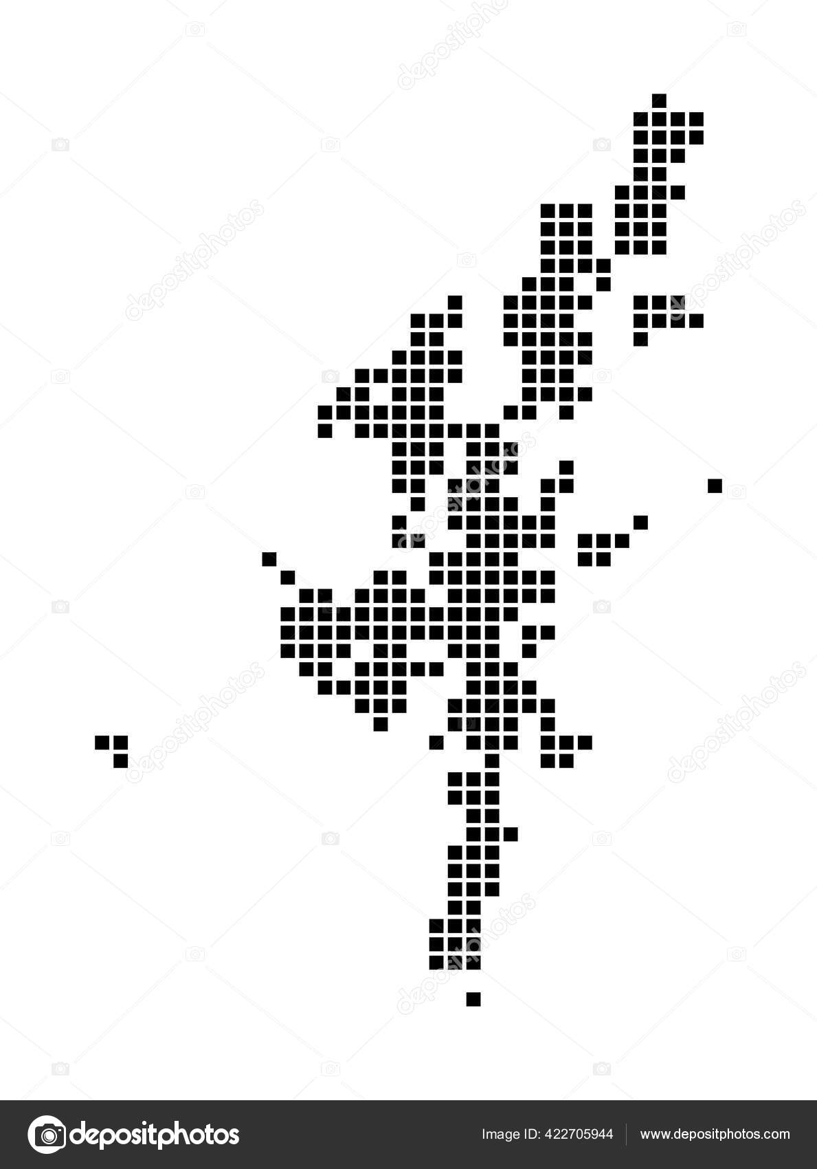 Mainland map Map of Mainland in dotted style Borders of the island ...