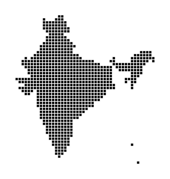 Indien Karte von Indien im punktierten Stil Grenzen des Landes gefüllt mit Rechtecken für Ihre — Stockvektor