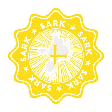 Ada haritalı sarımsaklı grunge pulu ve dairesel metinli ülke bayrağı.