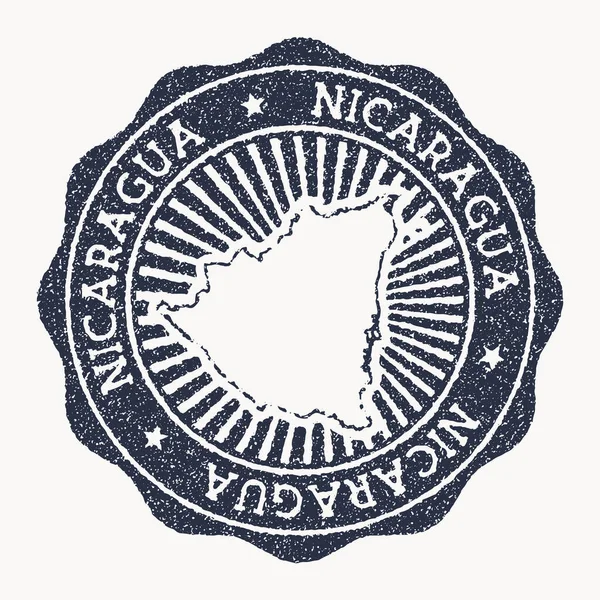 Nicaragua bélyeg Utazás gumibélyegző a nevét és térképét ország vektor illusztráció lehet — Stock Vector