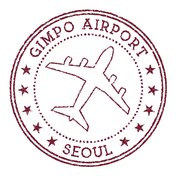 Gimpo Havalimanı Seul Havalimanı logo taşıyıcı illüstrasyonu — Stok Vektör