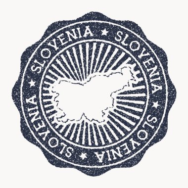 Slovenia stamp Travel rubber stamp with the name and map of country vector illustration Can be
