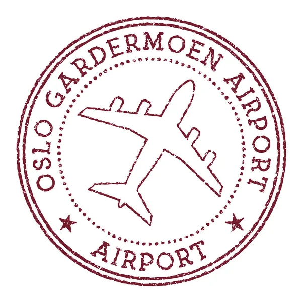 Oslo Gardermoen Airport Airport stamp Airport of Oslo round logo Vector illustration — Stok Vektör