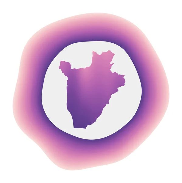 부룬디 아이콘 colorful gravent logo of the country purple red Burundi rounded sign with map for — 스톡 벡터