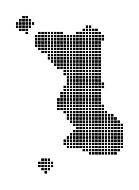 Malapascua Adası haritası Malapascua Adası 'nın noktalı stil haritası Adanın sınırlarıyla dolu