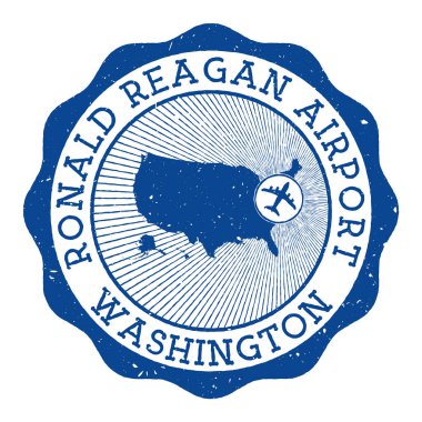 Ronald Reagan Havalimanı Washington Havalimanı Birleşik Bölgede bulunan yuvarlak logo damgası