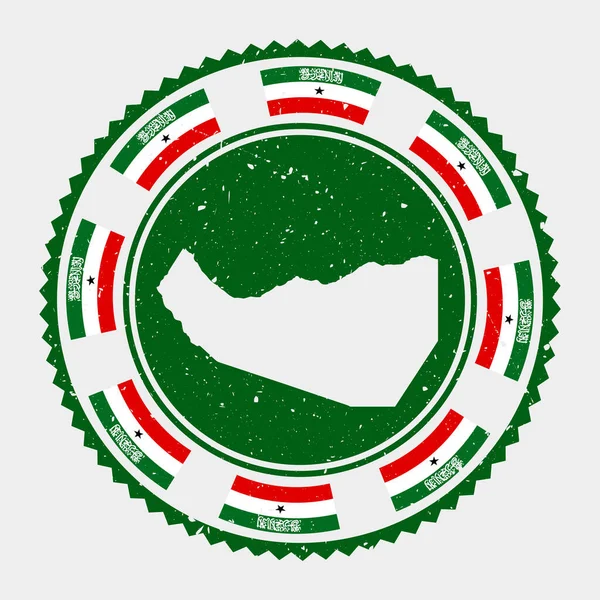 Somalilandské grunge razítko Kulaté logo s mapou a vlajkou Somalilandu Country razítko Vektor — Stockový vektor
