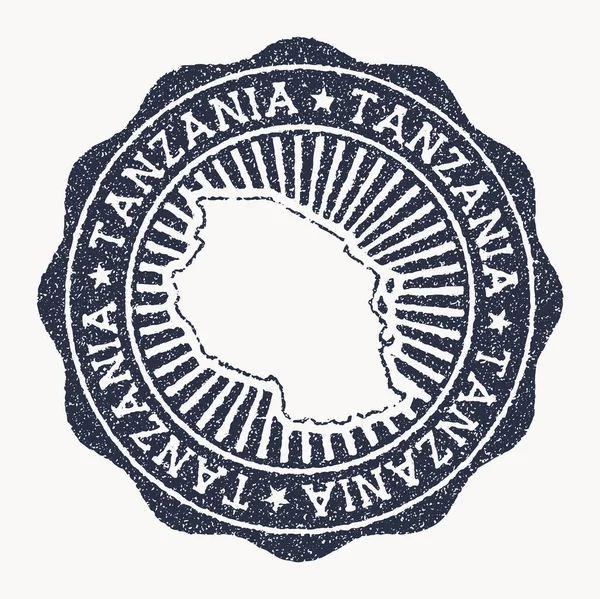 Tanzania sello Viaje sello de goma con el nombre y el mapa de país vector ilustración Puede ser — Vector de stock